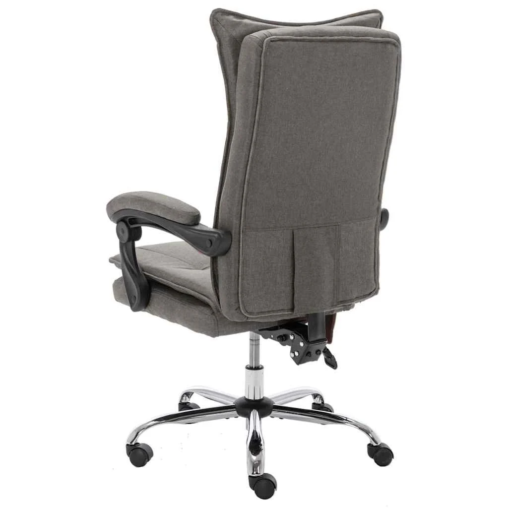 Chaise de bureau de massage 64 x 68 x 120 cm gris tissu – vue de côté