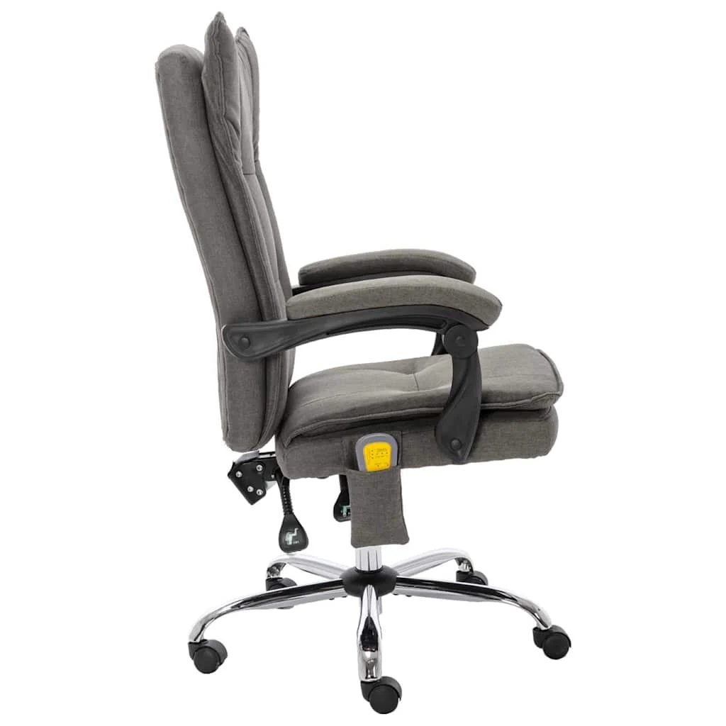 Chaise de bureau de massage 64 x 68 x 120 cm gris tissu – vue de détail