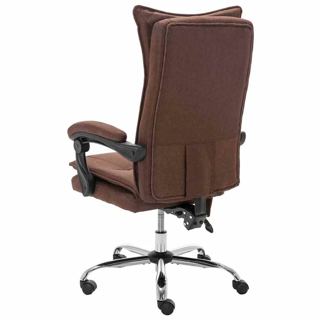 Chaise de bureau de massage 64 x 68 x 120 cm marron tissu – vue de côté