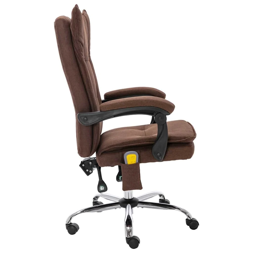 Chaise de bureau de massage 64 x 68 x 120 cm marron tissu – vue de détail