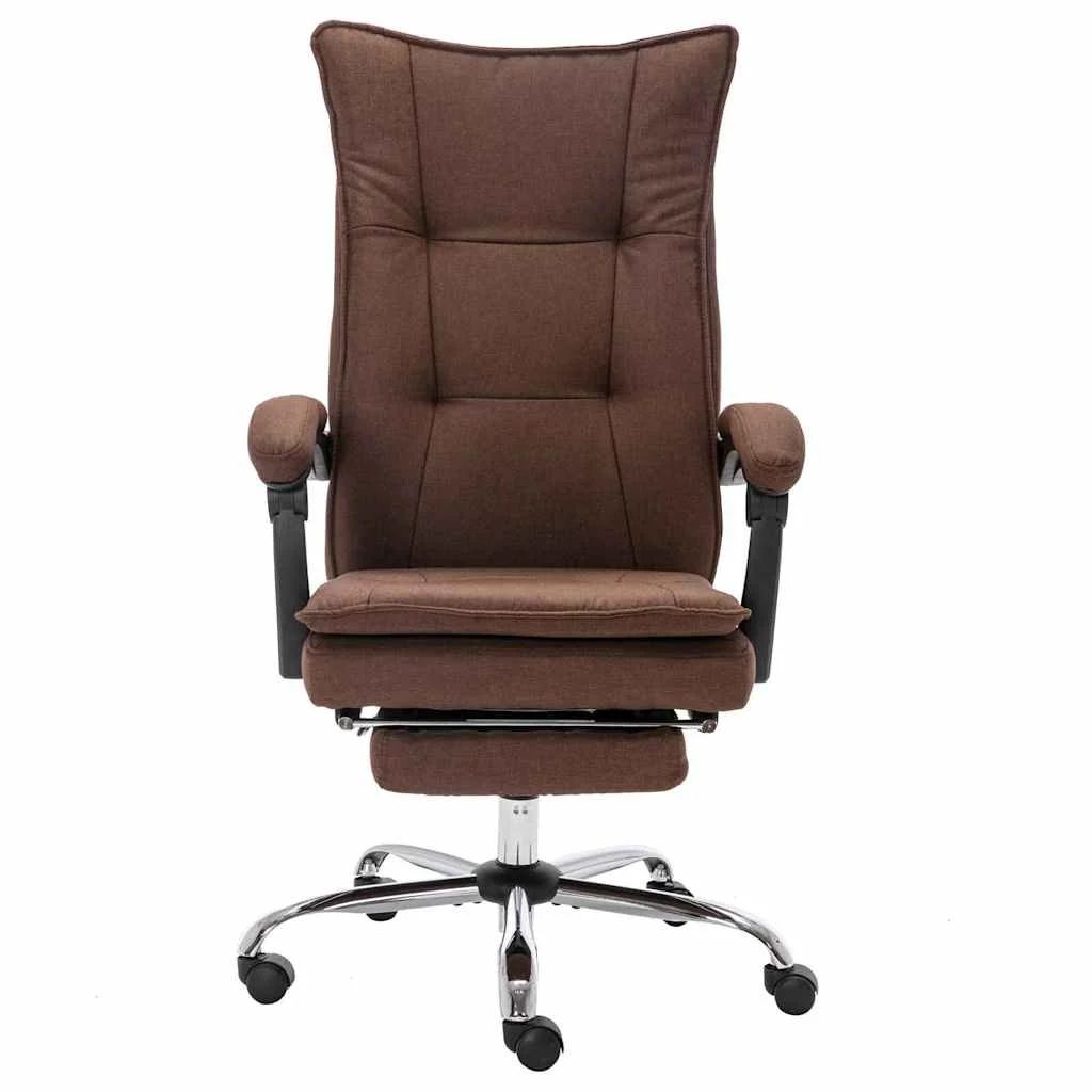 Chaise de bureau de massage 64 x 68 x 120 cm marron tissu – modèle 2 – vue de face