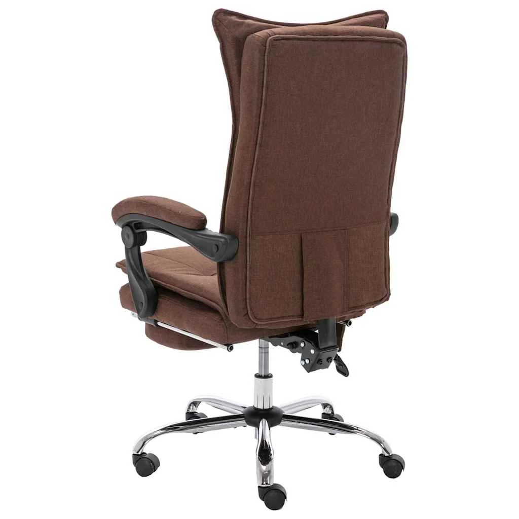 Chaise de bureau de massage 64 x 68 x 120 cm marron tissu – modèle 2 – vue de côté