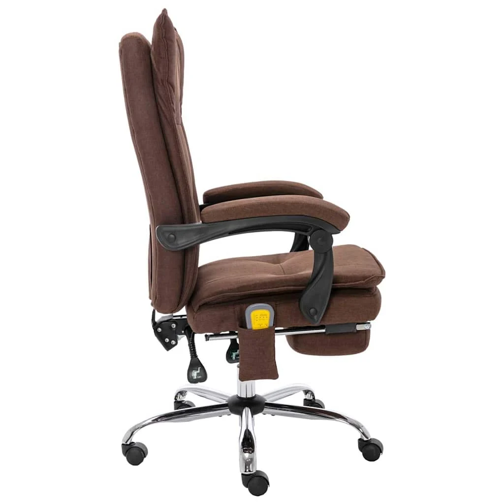 Chaise de bureau de massage 64 x 68 x 120 cm marron tissu – modèle 2 – vue de détail