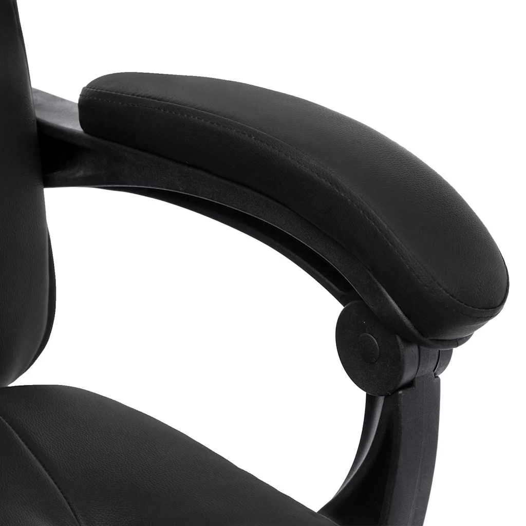 Chaise de bureau de massage 64 x 68 x 120 cm noir similicuir – vue de dessus