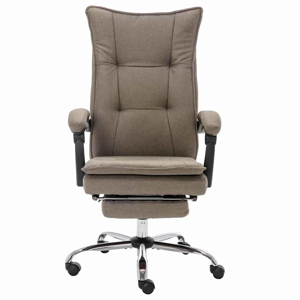Chaise de bureau de massage 64 x 68 x 120 cm taupe tissu – modèle 2 – vue de face