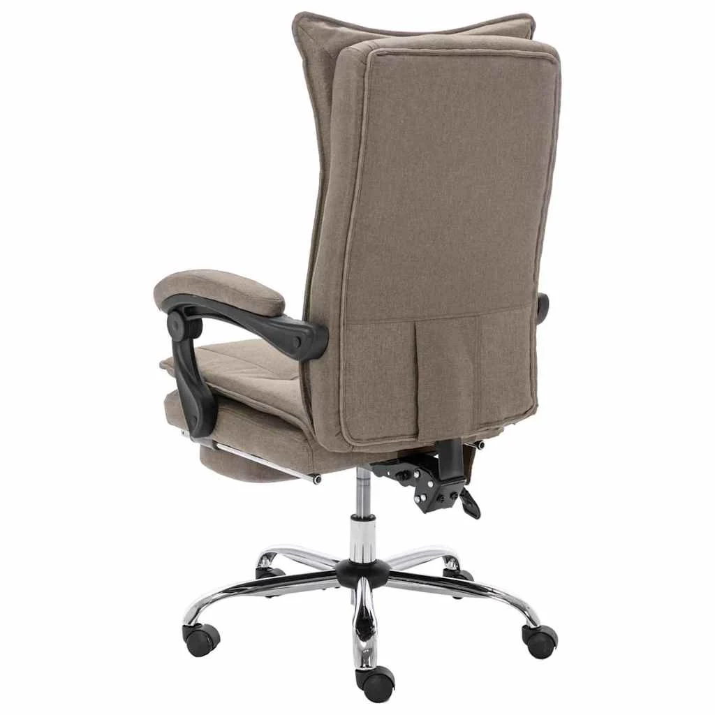 Chaise de bureau de massage 64 x 68 x 120 cm taupe tissu – modèle 2 – vue de côté