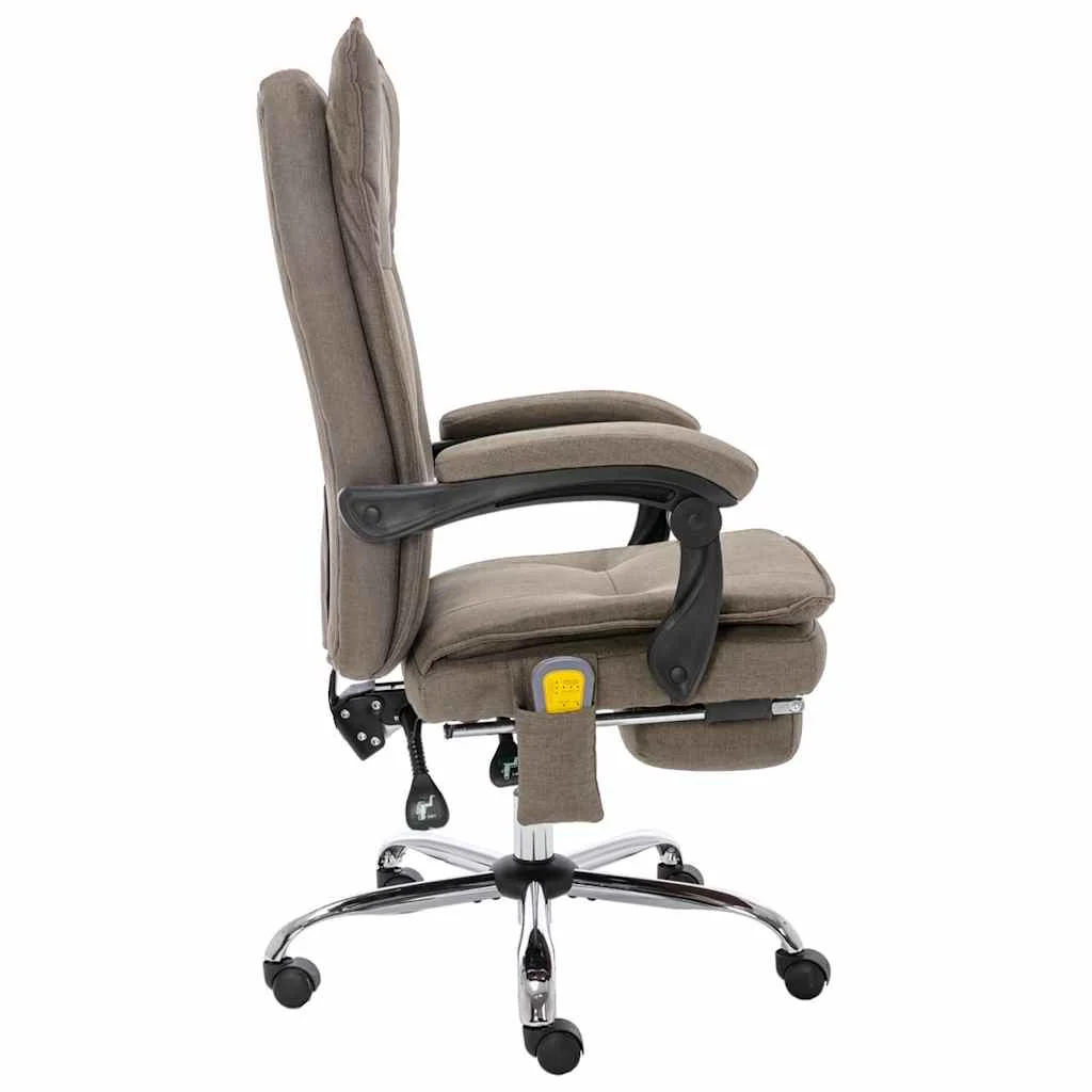 Chaise de bureau de massage 64 x 68 x 120 cm taupe tissu – modèle 2 – vue de détail