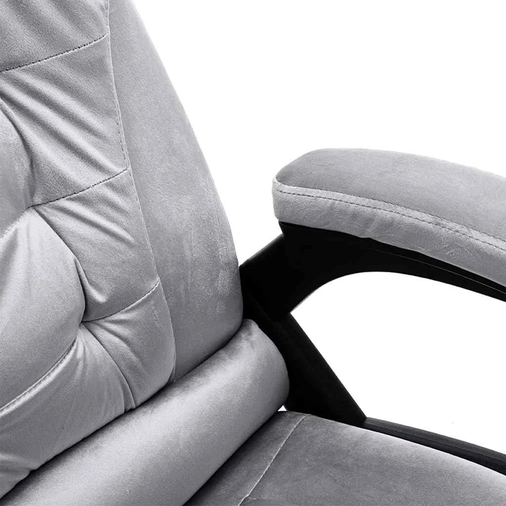 Chaise de bureau de massage 67 x 71 x 119 cm gris clair velours – vue en situation