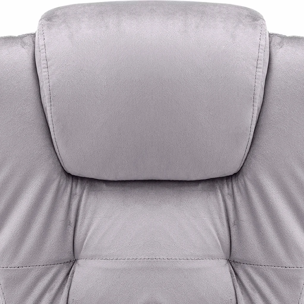Chaise de bureau de massage 67 x 71 x 119 cm gris clair velours – vue de dessus