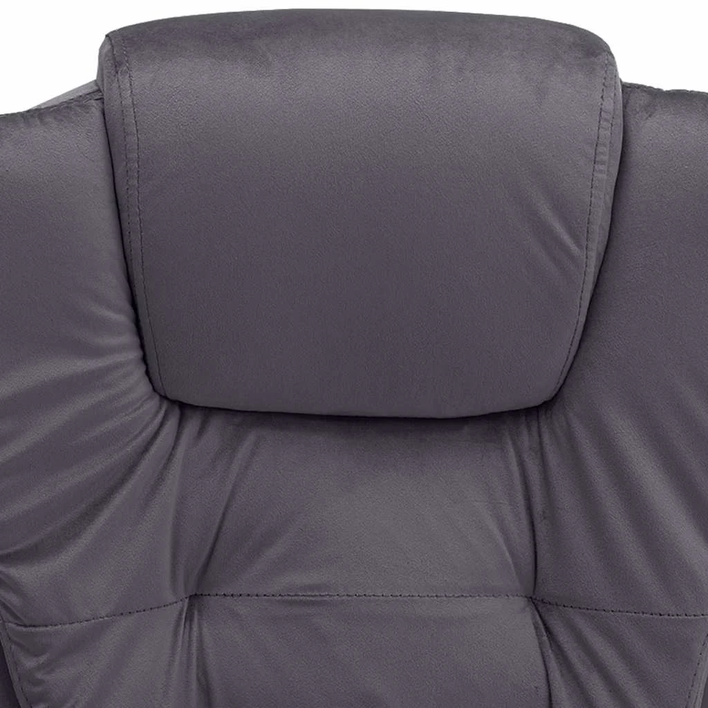Chaise de bureau de massage 67 x 71 x 119 cm gris foncé velours – vue de dessus