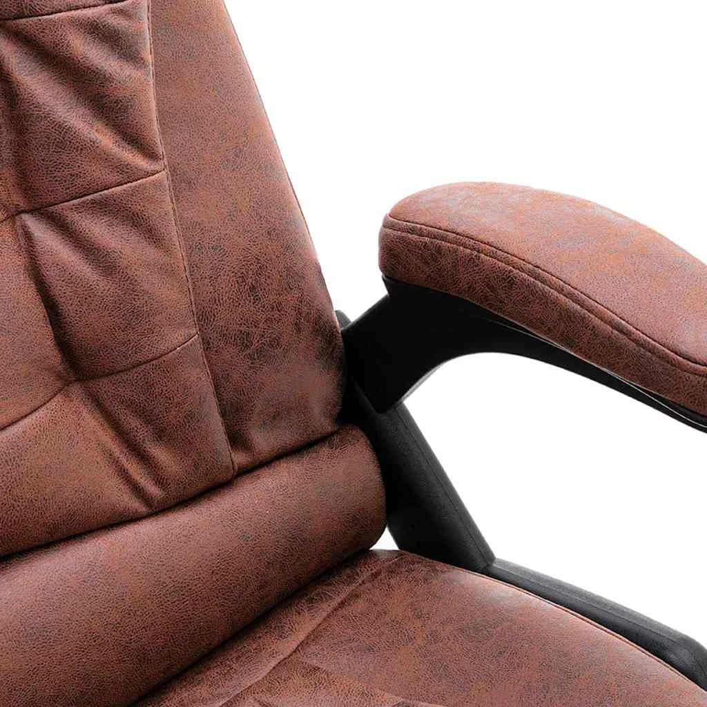 Chaise de bureau de massage 67 x 71 x 119 cm marron clair similicuir daim – vue en situation