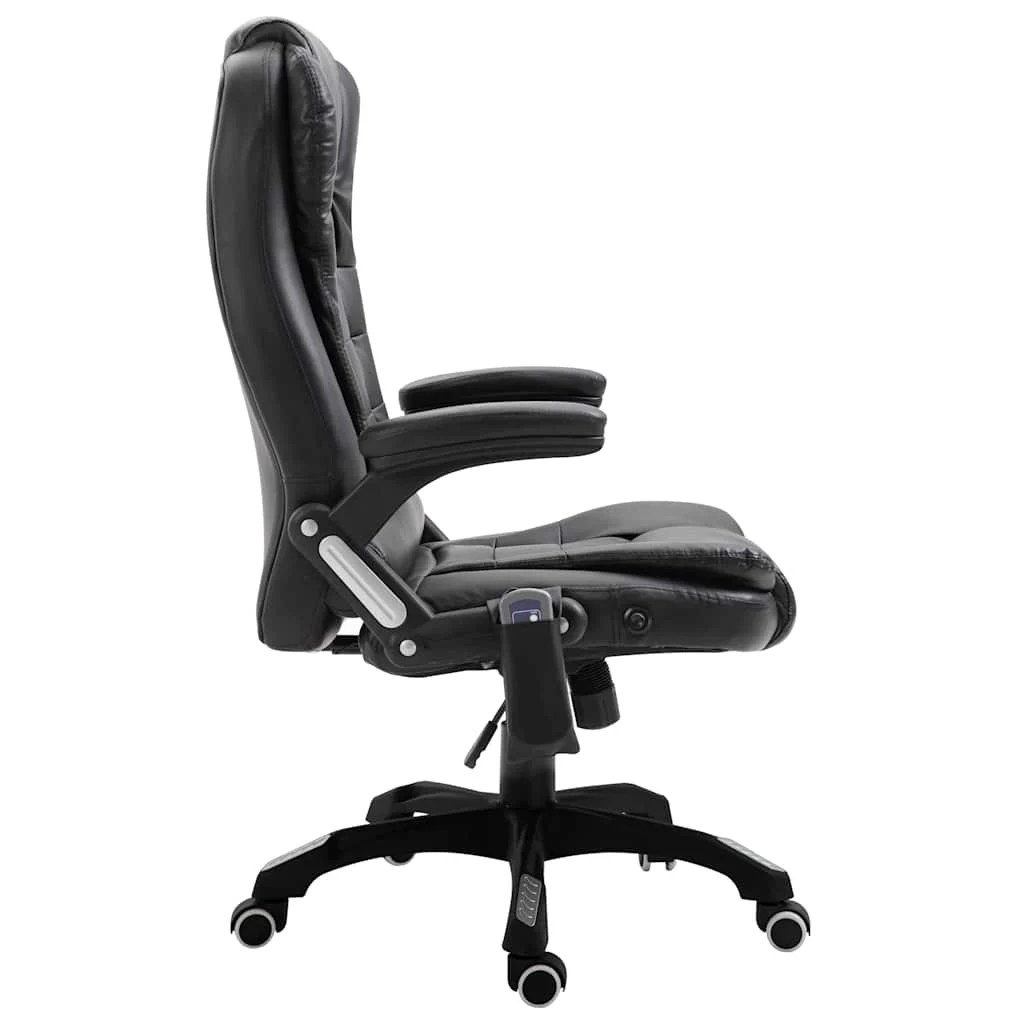 Chaise de bureau de massage noir similicuir – vue de détail