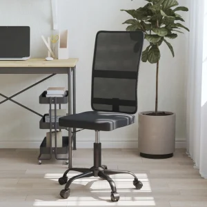 Chaise de bureau noir maille – vue d’ensemble