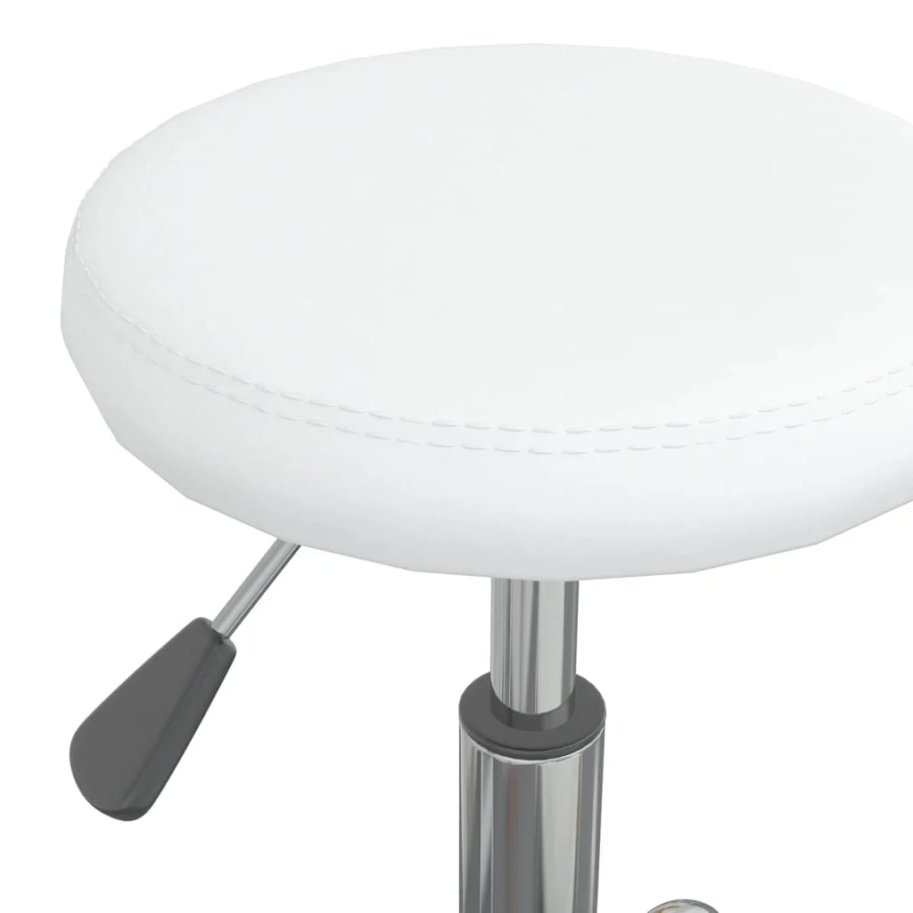 Chaise de bureau pivotante 31 x 54 cm blanc similicuir – vue en situation