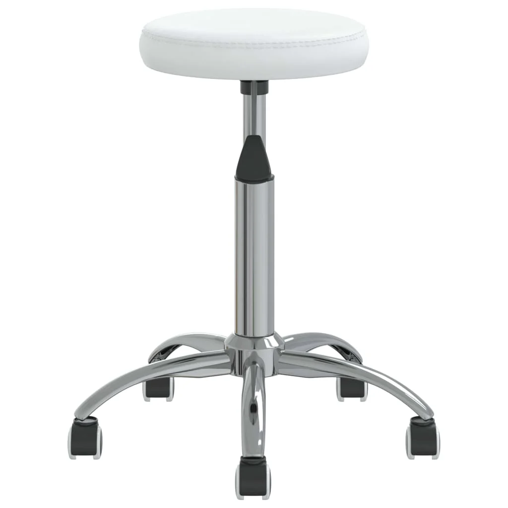 Chaise de bureau pivotante 31 x 54 cm blanc similicuir – vue de détail