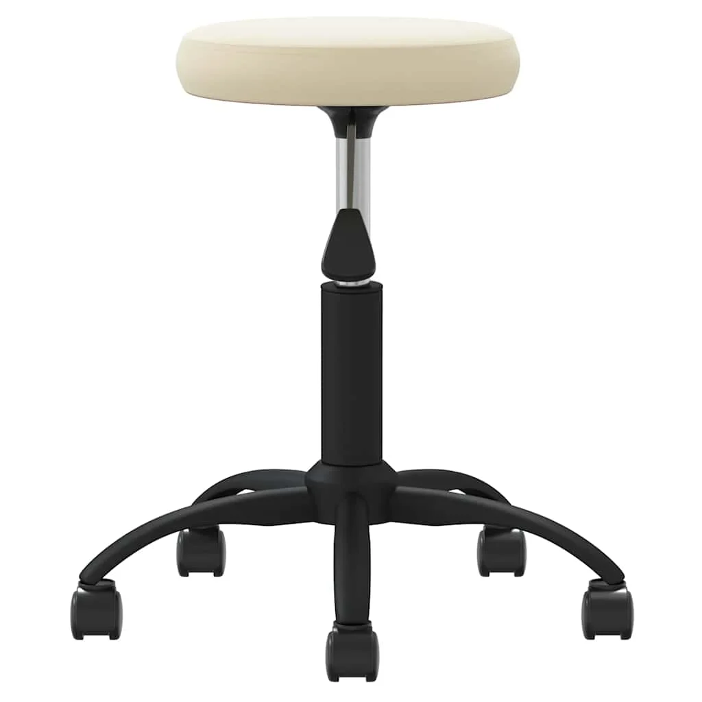 Chaise de bureau pivotante 31 x 54 cm crème velours – vue de détail