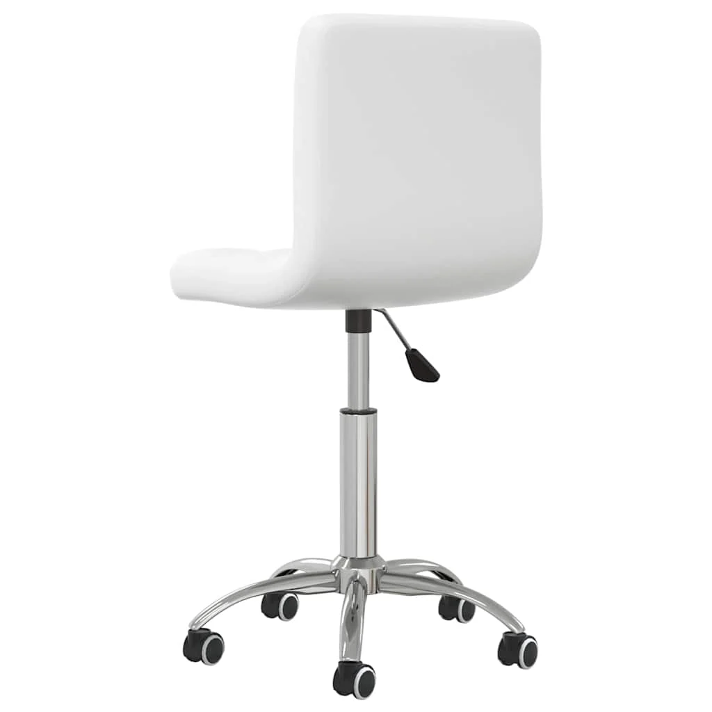 Chaise de bureau pivotante 40 x 47 x 86 cm blanc similicuir – vue en situation