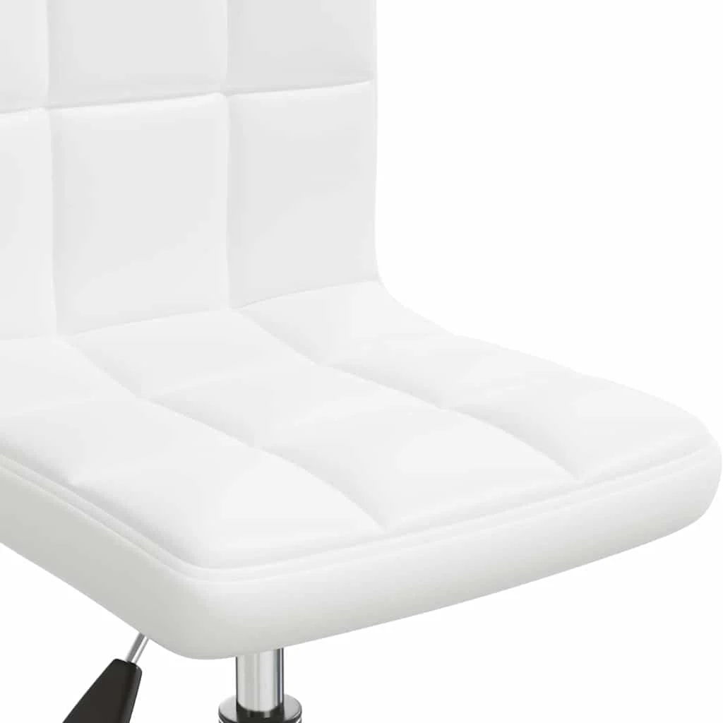 Chaise de bureau pivotante 40 x 47 x 86 cm blanc similicuir – vue de dessus