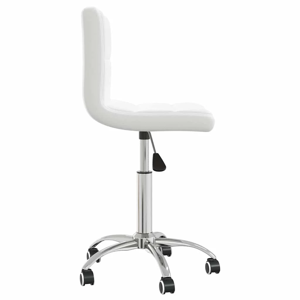 Chaise de bureau pivotante 40 x 47 x 86 cm blanc similicuir – vue de détail