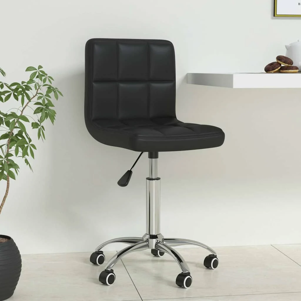 Chaise de bureau pivotante 40 x 47 x 86 cm noir similicuir – vue d’ensemble