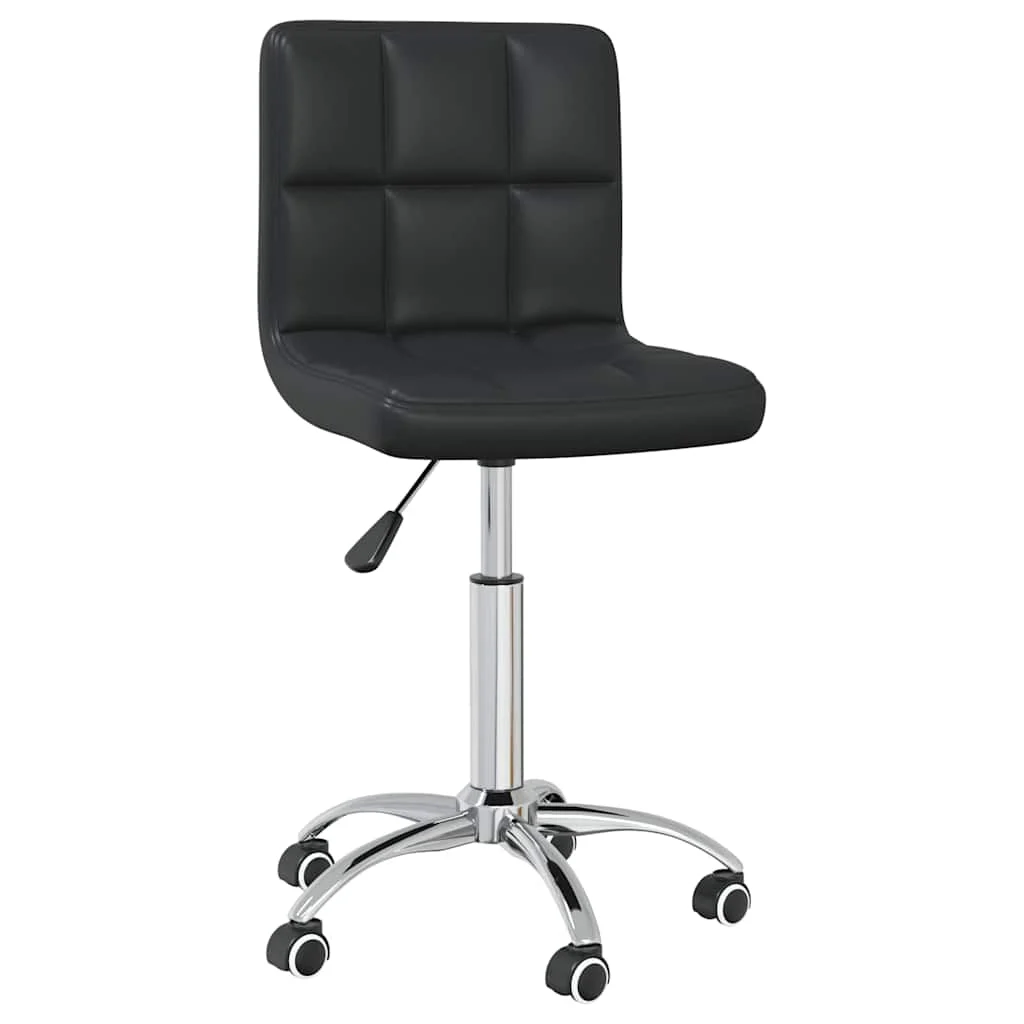 Chaise de bureau pivotante 40 x 47 x 86 cm noir similicuir – vue de face
