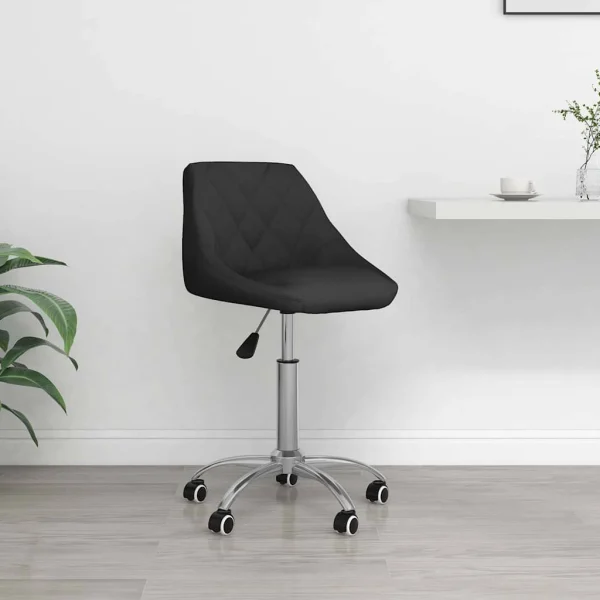 Chaise de bureau pivotante 46 x 44 x 79 cm noir similicuir – vue d’ensemble