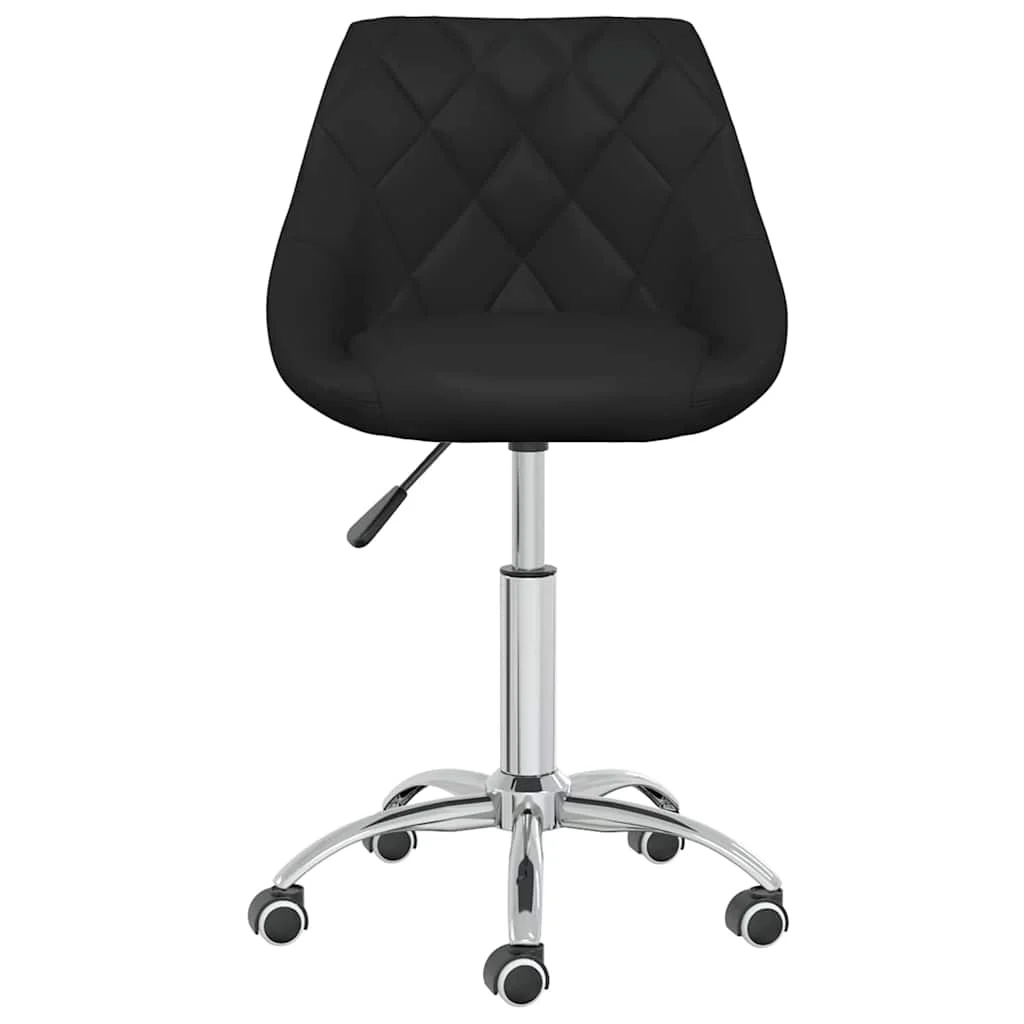 Chaise de bureau pivotante 46 x 44 x 79 cm noir similicuir – vue de côté