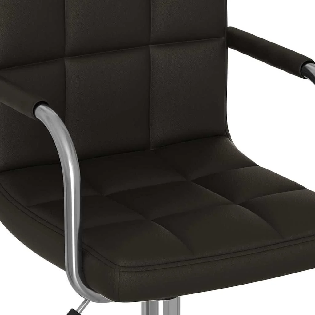 Chaise de bureau pivotante 48 x 47 x 86 cm noir similicuir – vue de dessus