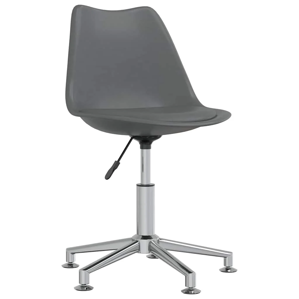 Chaise de bureau pivotante 48 x 58 x 89 cm gris similicuir – vue de face