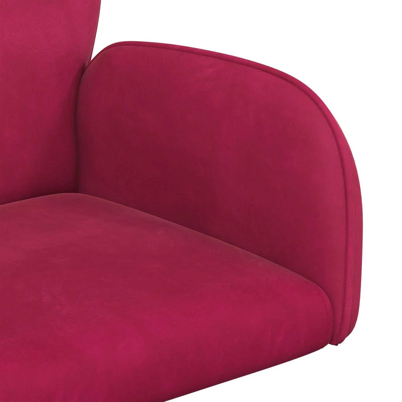 Chaise de bureau pivotante 54 x 55 x 90 cm bordeaux velours – vue de dessus