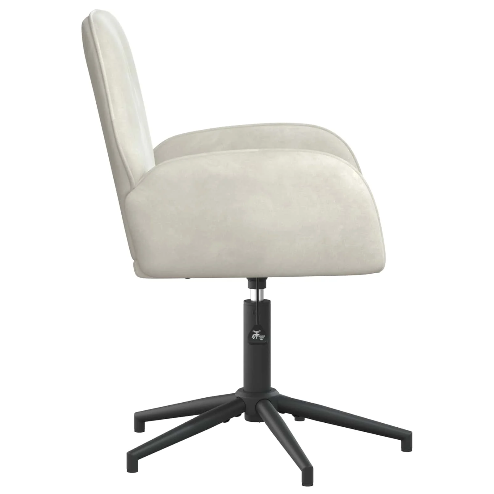 Chaise de bureau pivotante 54 x 55 x 90 cm crème velours – vue de détail