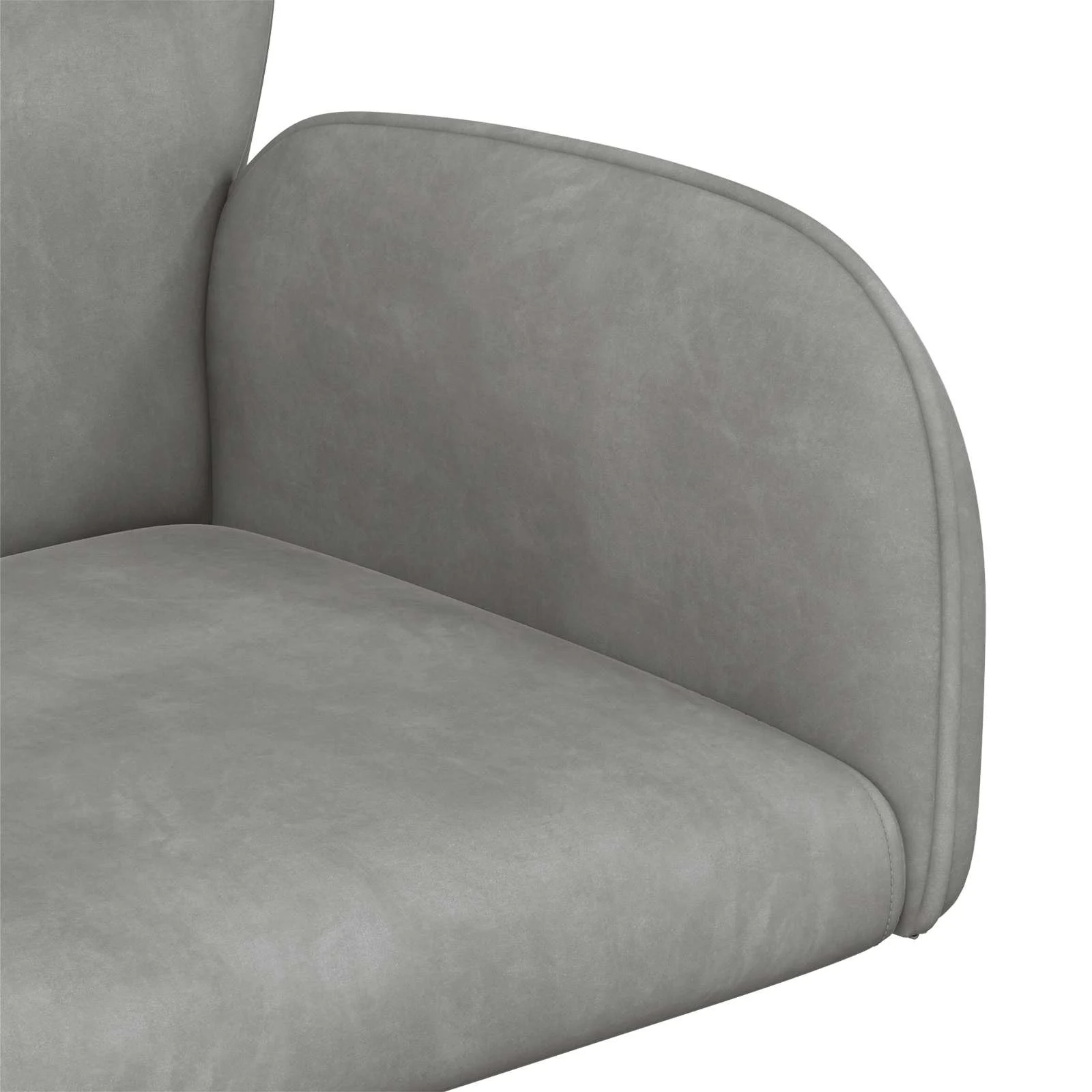 Chaise de bureau pivotante 54 x 55 x 90 cm gris clair velours – vue de dessus