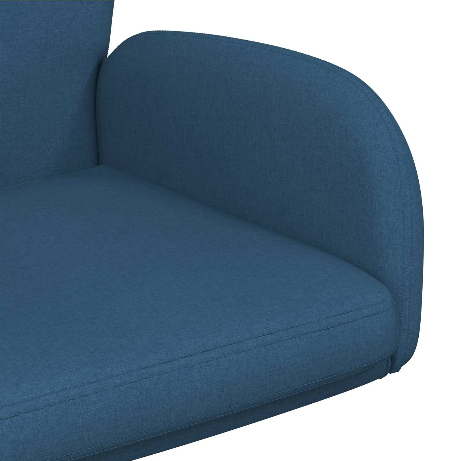 Chaise de bureau pivotante 54 x 58 x 90 cm bleu tissu – vue de dessus