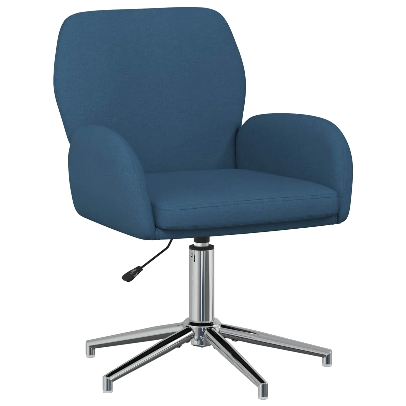 Chaise de bureau pivotante 54 x 58 x 90 cm bleu tissu – vue de face