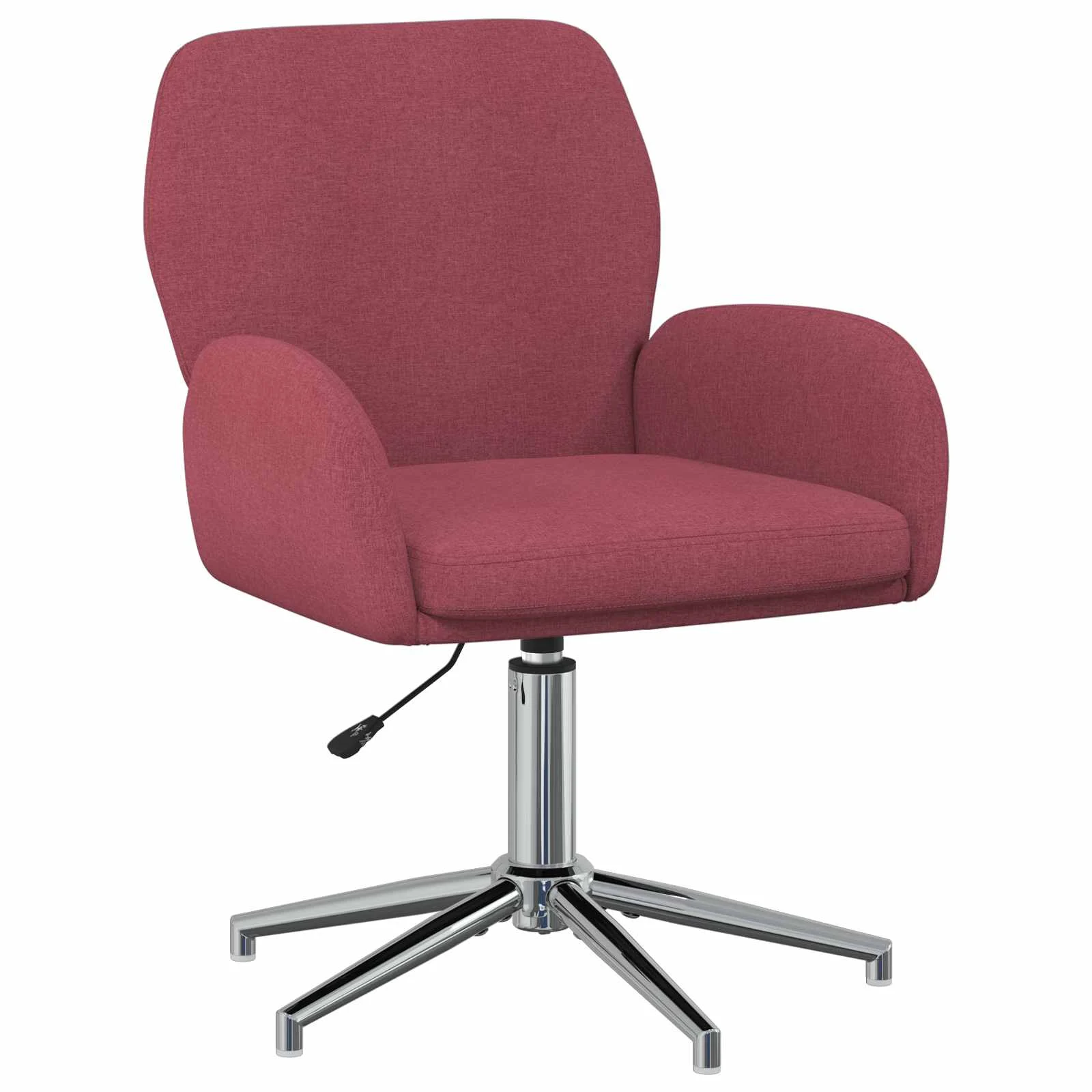 Chaise de bureau pivotante 54 x 58 x 90 cm bordeaux tissu – vue de face