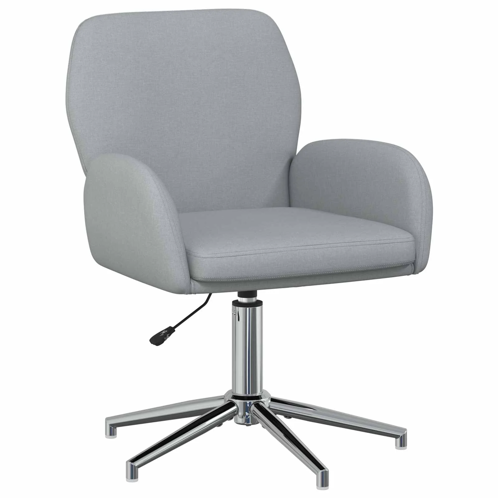 Chaise de bureau pivotante 54 x 58 x 90 cm gris clair tissu – vue de face