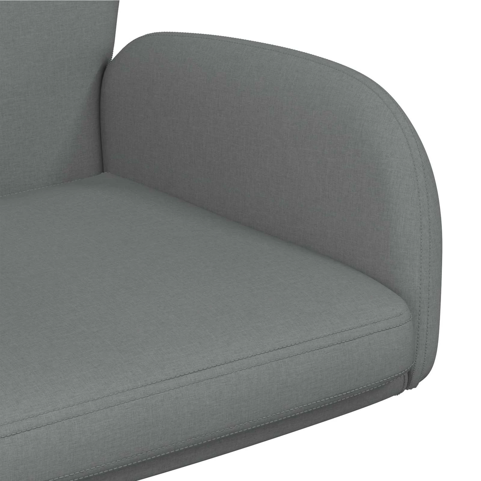 Chaise de bureau pivotante 54 x 58 x 90 cm gris foncé tissu – vue de dessus