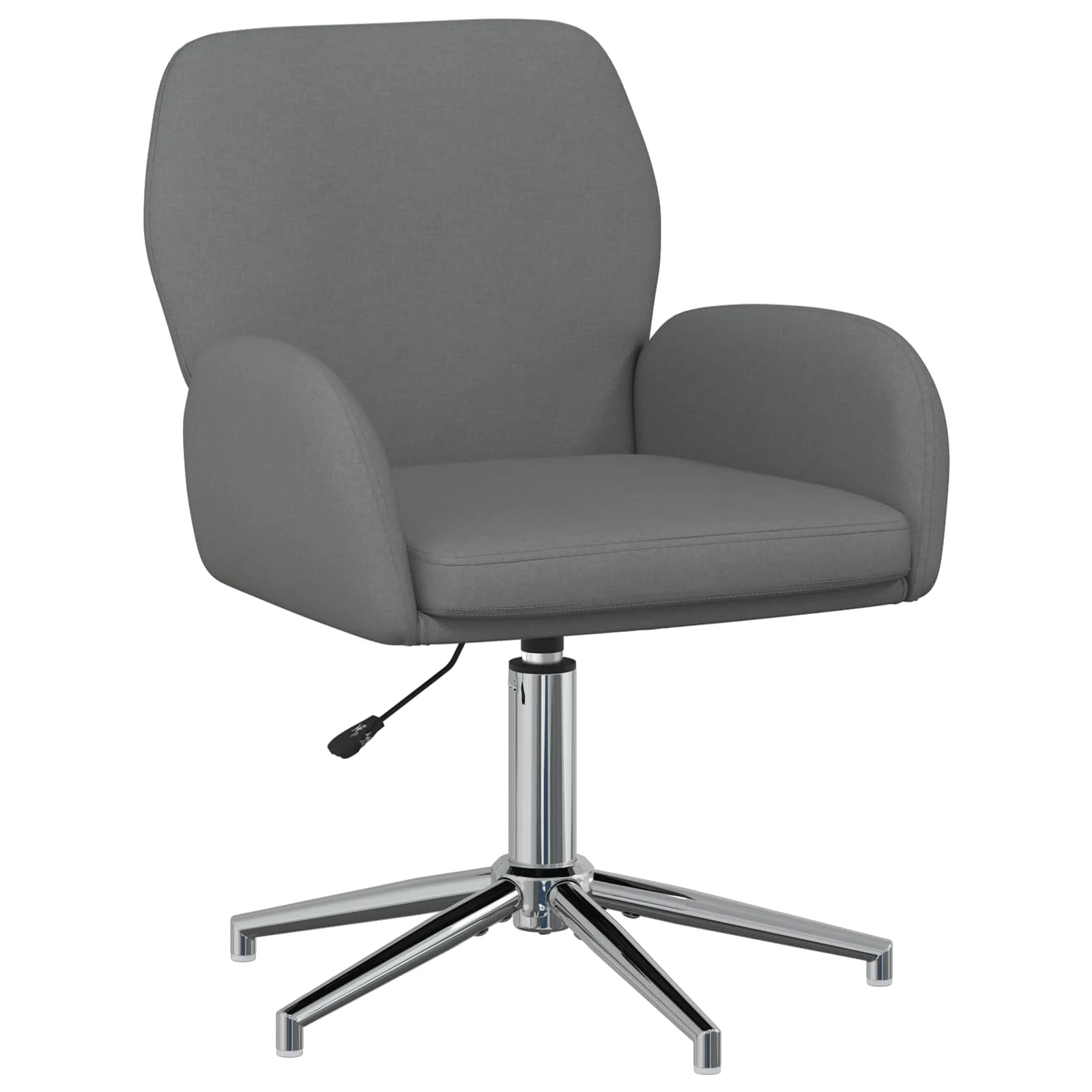 Chaise de bureau pivotante 54 x 58 x 90 cm gris foncé tissu – vue de face