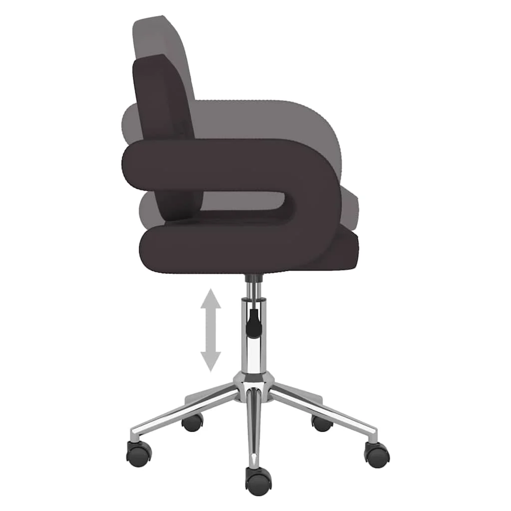 Chaise de bureau pivotante 58 x 50 x 87,5 cm noir similicuir – vue de dessus