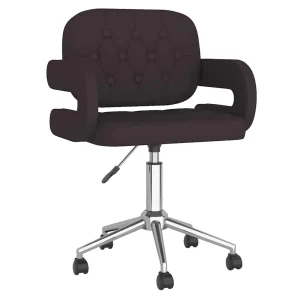 Chaise de bureau pivotante 58 x 50 x 87,5 cm noir similicuir – vue d’ensemble