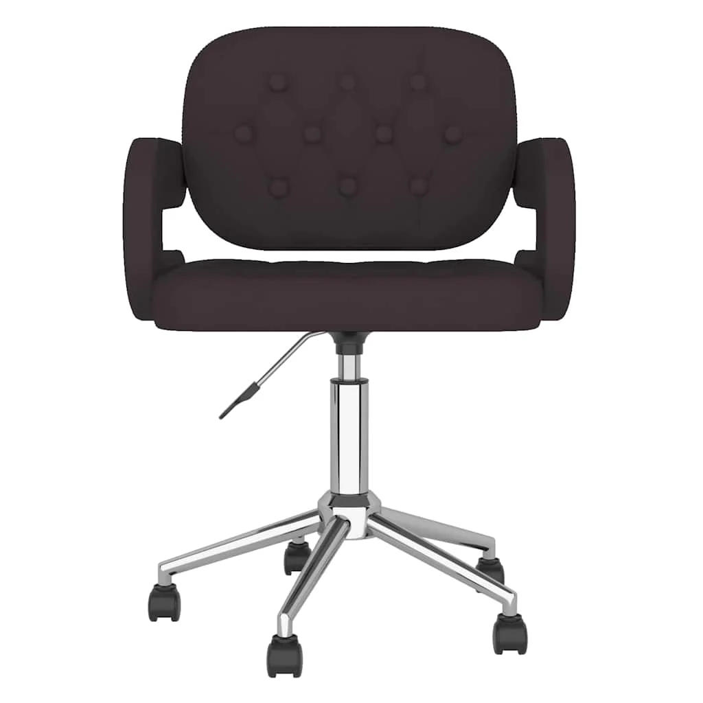 Chaise de bureau pivotante 58 x 50 x 87,5 cm noir similicuir – vue de face