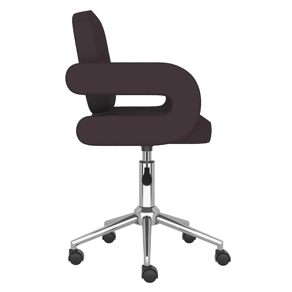 Chaise de bureau pivotante 58 x 50 x 87,5 cm noir similicuir – vue de côté