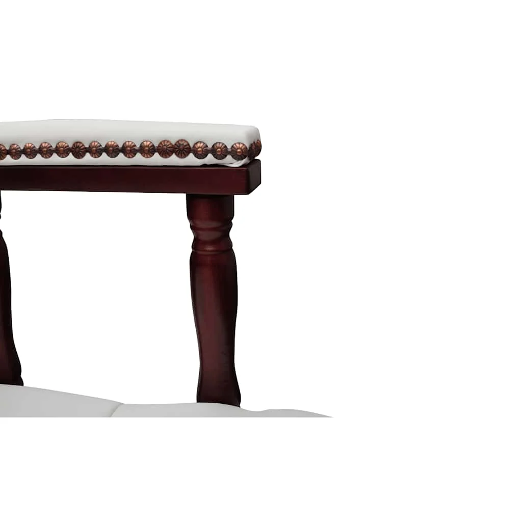 Chaise de bureau pivotante 62 x 50 x 104 cm blanc tissu – vue de dessus