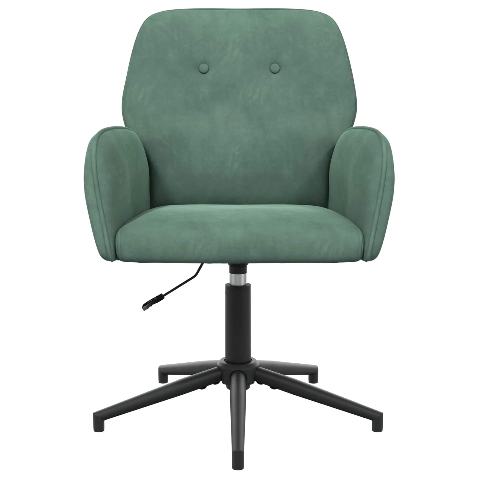 Chaise de bureau pivotante Mer 54 x 55 x 90 cm vert marin velours – vue de côté