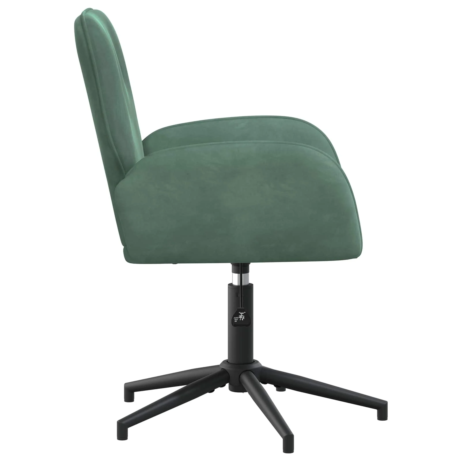 Chaise de bureau pivotante Mer 54 x 55 x 90 cm vert marin velours – vue de détail