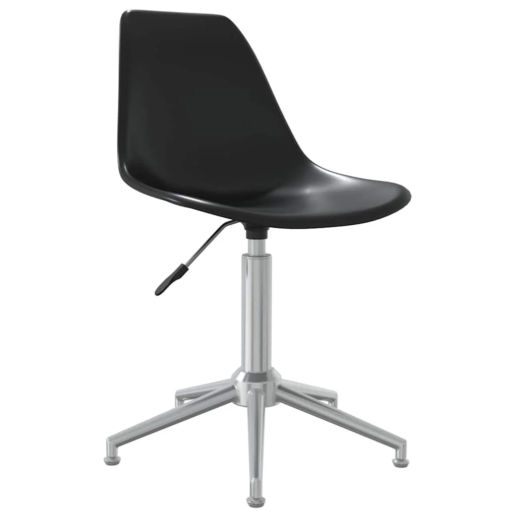 Chaise de bureau pivotante PP 46 x 59 x 82 cm noir métal – vue de face