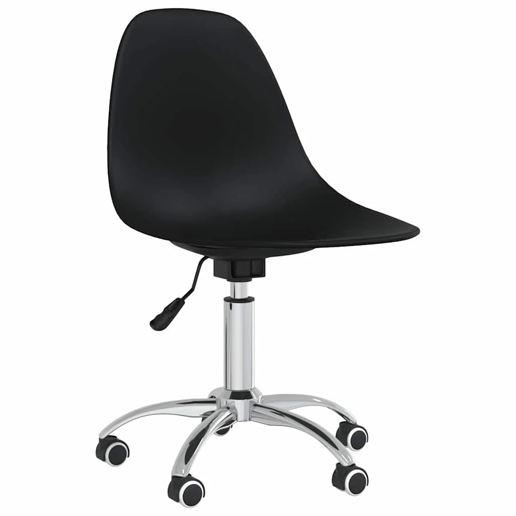 Chaise de bureau pivotante PP 46 x 59 x 88 cm noir métal – vue de face