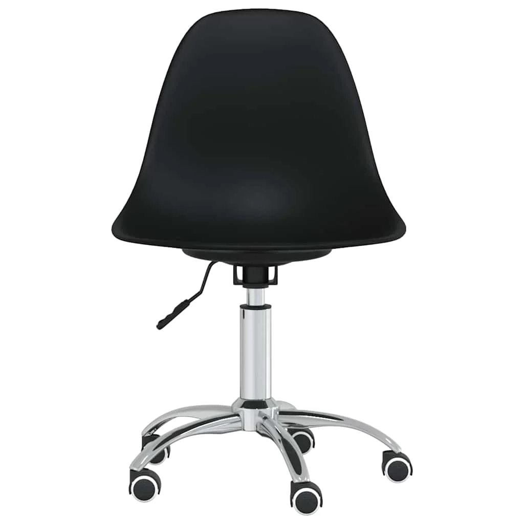 Chaise de bureau pivotante PP 46 x 59 x 88 cm noir métal – vue de côté