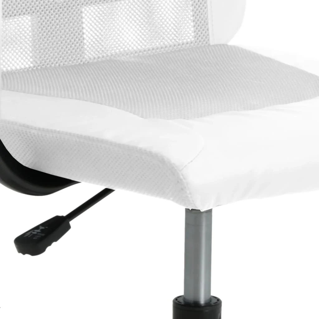 Chaise de bureau réglable en hauteur blanc contreplaqué – vue de dessus