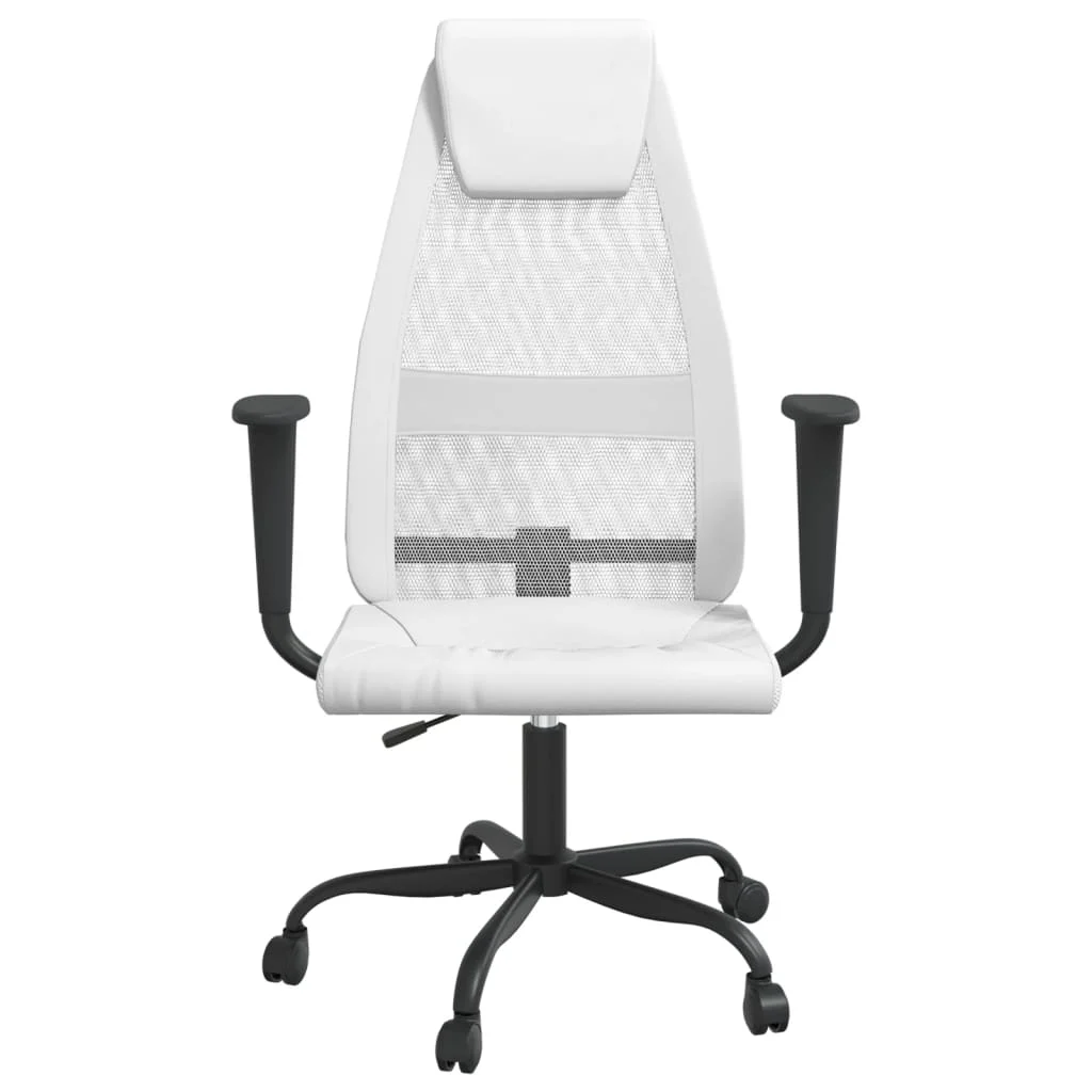 Chaise de bureau réglable en hauteur blanc contreplaqué – modèle 2 – vue de côté